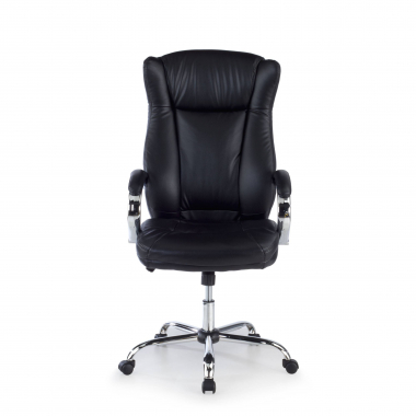 fauteuil de bureau noir lugano simil cuir accoudoirs rembourres 3