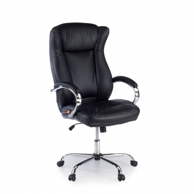 fauteuil de bureau noir lugano simil cuir accoudoirs rembourres 1