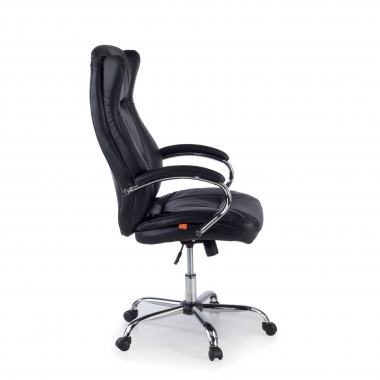 fauteuil de bureau noir lugano simil cuir accoudoirs rembourres 4