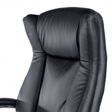 fauteuil de bureau noir lugano simil cuir accoudoirs rembourres 6