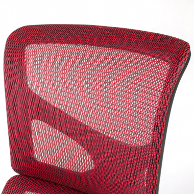 chaise ergonomique rouge next1 sans repose tete maille accoudoirs reglables 4d double soutien lombaire 8