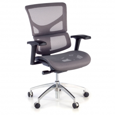 chaise ergonomique gris next1 sans repose tete maille accoudoirs reglables 4d double soutien lombaire 1