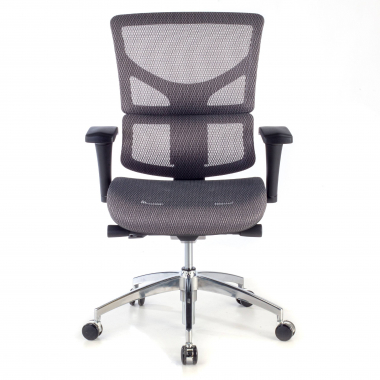 chaise ergonomique gris next1 sans repose tete maille accoudoirs reglables 4d double soutien lombaire 4