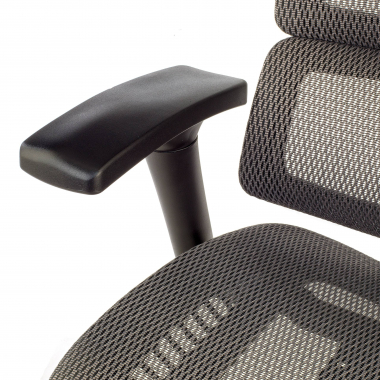 chaise ergonomique gris next1 sans repose tete maille accoudoirs reglables 4d double soutien lombaire 7