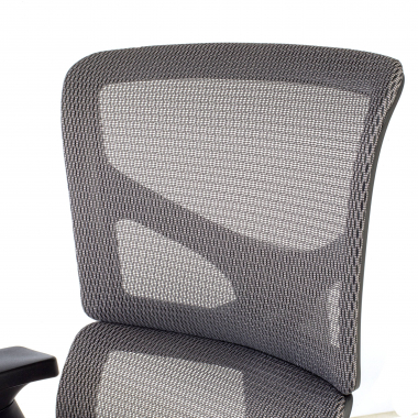 chaise ergonomique gris next1 sans repose tete maille accoudoirs reglables 4d double soutien lombaire 5