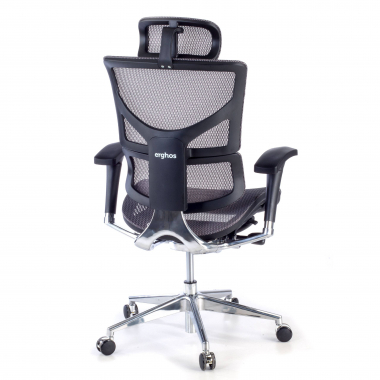chaise ergonomique gris next2 avec appui tete maille accoudoirs reglables 4d soutien lombaire appui tete 5