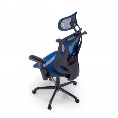 chaise ergonomique bleu locktech maille accoudoirs reglables 1d soutien lombaire appui tete 9