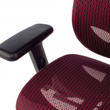 chaise ergonomique rouge locktech maille accoudoirs reglables 1d soutien lombaire appui tete 6
