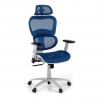 Chaise Ergonomique Ergocity white, avec coussin lombaire et accoudoirs 3D