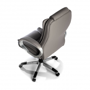 fauteuil de bureau gris baviere simil cuir accoudoirs rembourres 6