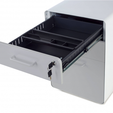caisson de bureau blanc gris zole 5
