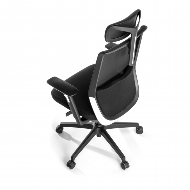 chaise de bureau noir rouge avec appui tete maille accoudoirs reglables 3d appui tete 7