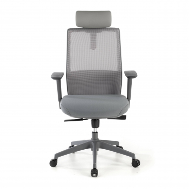 chaise de bureau gris rouge avec appui tete maille accoudoirs reglables 3d appui tete 4
