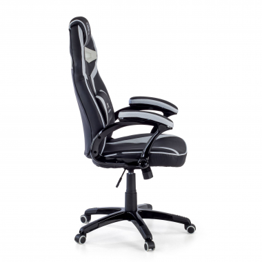 chaise gaming blanc similicuir simil cuir accoudoirs fixes 3