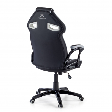 chaise gaming blanc similicuir simil cuir accoudoirs fixes 4