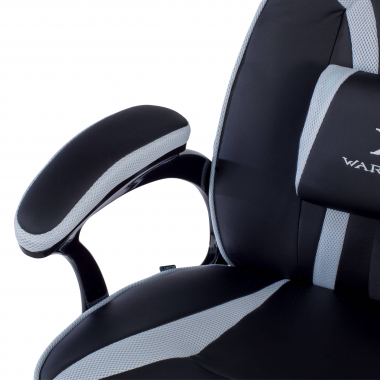 chaise gaming blanc similicuir simil cuir accoudoirs fixes 7