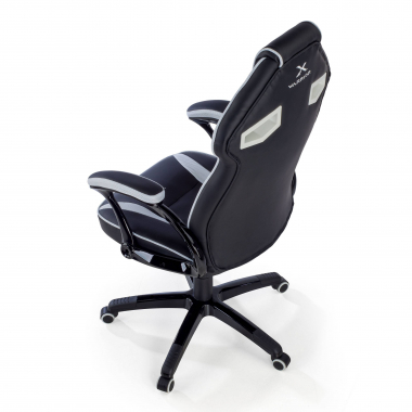 chaise gaming blanc similicuir simil cuir accoudoirs fixes 9