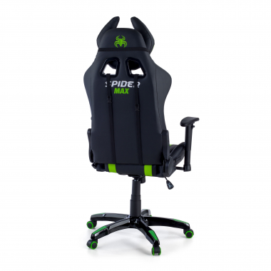 chaise gaming vert spider simil cuir accoudoirs mobiles coussin lombaire et cervical appui tete 9