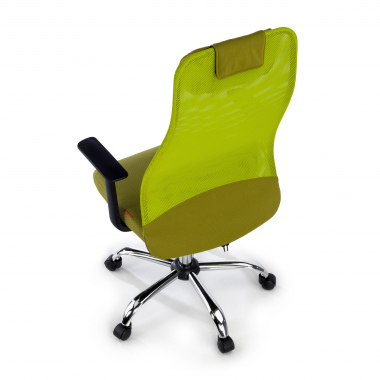 chaise de bureau vert sigma maille accoudoirs fixes appui tete 6
