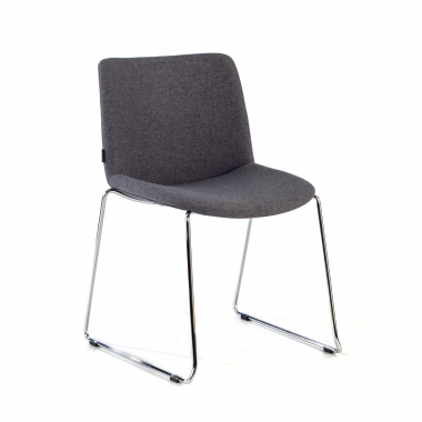 chaise de conference noir sans bras tissu accoudoirs fixes 1