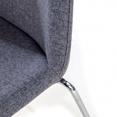 chaise de conference noir sans bras tissu accoudoirs fixes 5