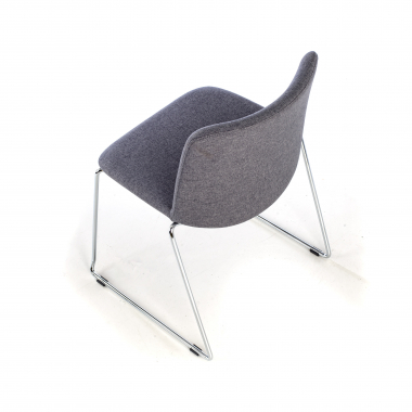 chaise de conference noir sans bras tissu accoudoirs fixes 9