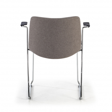 chaise de conference gris avec des bras tissu accoudoirs fixes 6