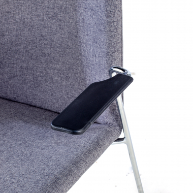 chaise de conference noir avec des bras tissu accoudoirs fixes 7