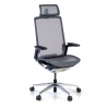 Chaise de Direction ergonomique Yanet, aluminium, Appui-tête