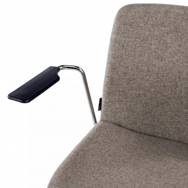 chaise de conference gris avec des bras tissu accoudoirs fixes 8