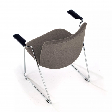 chaise de conference gris avec des bras tissu accoudoirs fixes 9