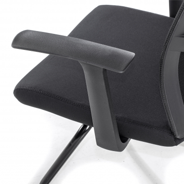 chaise de conference noir chaise confidente maille accoudoirs fixes 5