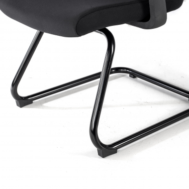 chaise de conference noir chaise confidente maille accoudoirs fixes 9