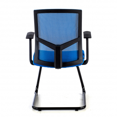 chaise de conference bleu chaise confidente maille accoudoirs fixes 7