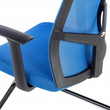 chaise de conference bleu chaise confidente maille accoudoirs fixes 5