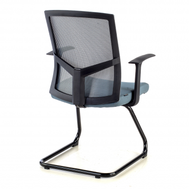 chaise de conference gris chaise confidente maille accoudoirs fixes 6