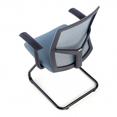 chaise de conference gris chaise confidente maille accoudoirs fixes 9