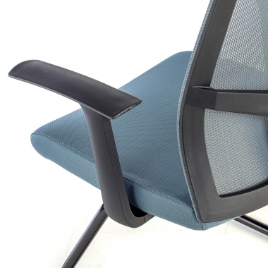 chaise de conference gris chaise confidente maille accoudoirs fixes 5