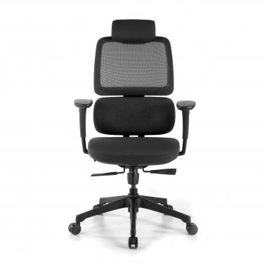 chaise ergonomique noir bjorg maille accoudoirs reglables 3d soutien lombaire appui tete 3