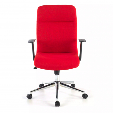 chaise de bureau rouge smith tissu accoudoirs fixes 4