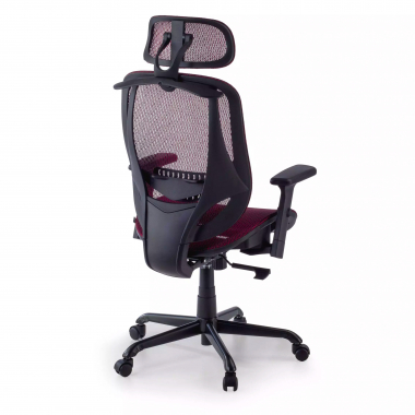 chaise ergonomique rouge locktech maille accoudoirs reglables 1d soutien lombaire appui tete 8