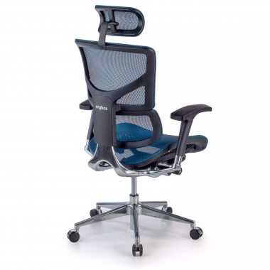 chaise ergonomique bleu next2 avec appui tete maille accoudoirs reglables 4d soutien lombaire appui tete 8