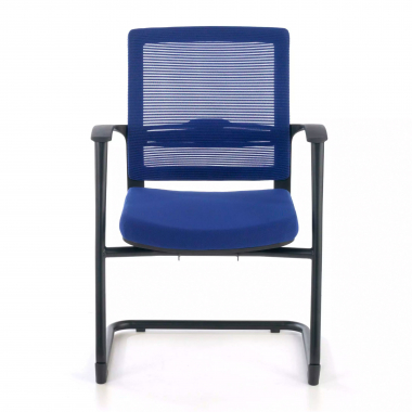 chaise de conference bleu alpha maille accoudoirs fixes 3