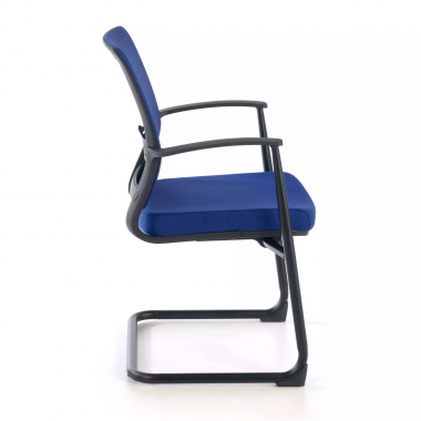 chaise de conference bleu alpha maille accoudoirs fixes 4