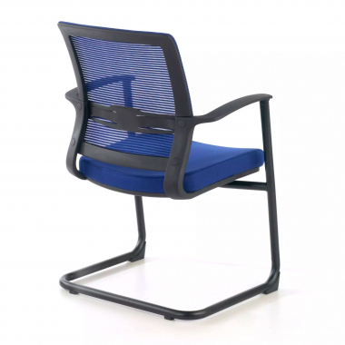 chaise de conference bleu alpha maille accoudoirs fixes 6