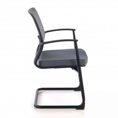 chaise de conference gris alpha maille accoudoirs fixes 4