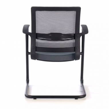 chaise de conference gris alpha maille accoudoirs fixes 7