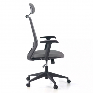 chaise de bureau gris belinda maille accoudoirs reglables 1d soutien lombaire appui tete 4