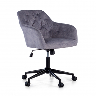 chaise pivotante gris rose tissu sans accoudoirs 1