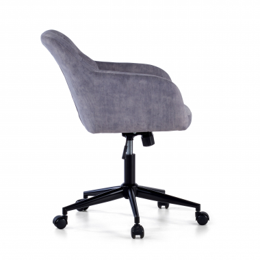 chaise pivotante gris rose tissu sans accoudoirs 4